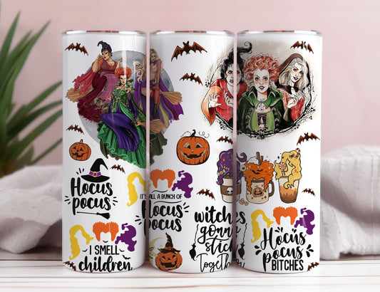 Hocus Pocus Tumbler, Halloween Tumbler 20oz Skinny Sublimation, Horror Movie Tumbler Digital Design, PNG Instant Download 2