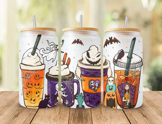 Nightmare 16oz libbey can Cartoon Cup PNG, 16oz Glass Can Wrap, 16oz Libbey Can Glass, Catoon kids Tumbler Wrap, Full Glass Can Wrap 2