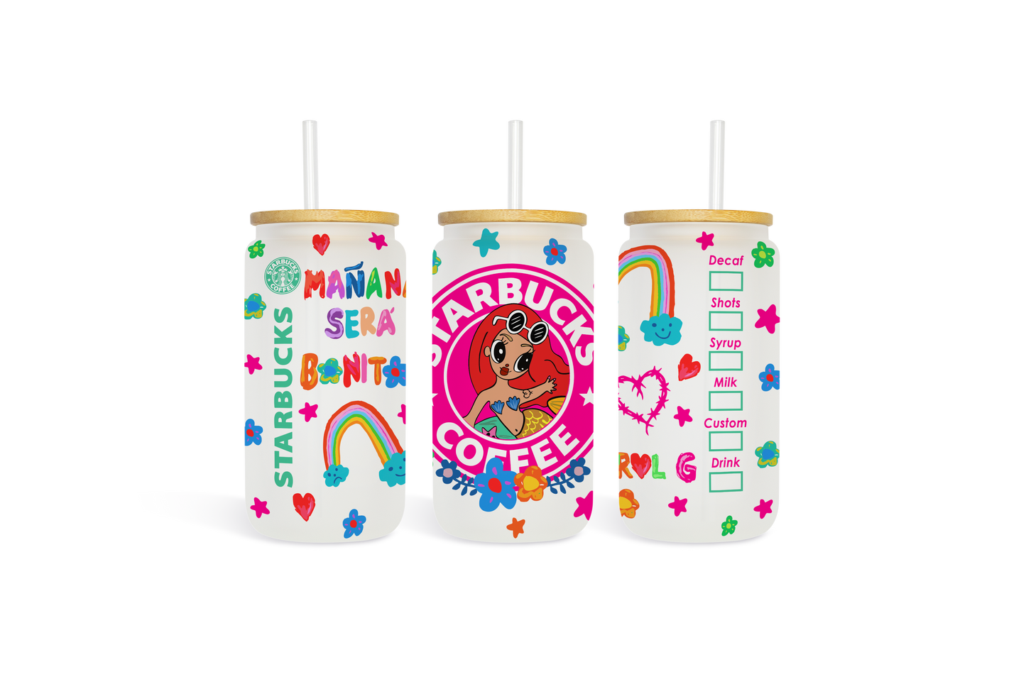 Karol New Mañana Será Bonito 16oz Sublimation Tumbler Wrap - Explore the Vibrant Design, High-Quality Karol G Tumbler Wrap, Perfect for 16oz Can Glass - VartDigitals