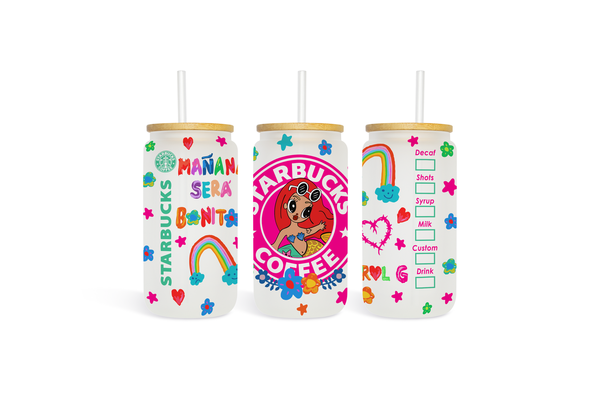 Karol New Mañana Será Bonito 16oz Sublimation Tumbler Wrap - Explore the Vibrant Design, High-Quality Karol G Tumbler Wrap, Perfect for 16oz Can Glass - VartDigitals