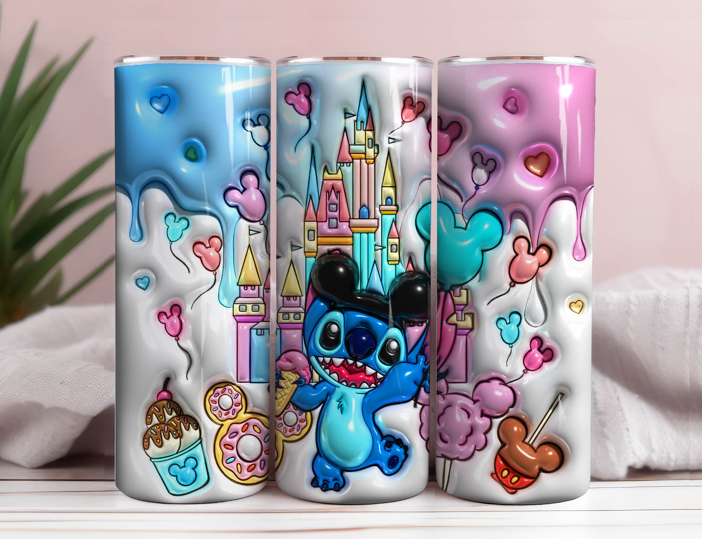 3D Inflated Cartoon Tumbler, Magic Castle Tumbler Wrap, 3D Inflated Tumbler, Snack Tumbler, Cartoon Movie Tumbler, Full Tumbler Wrap,Png