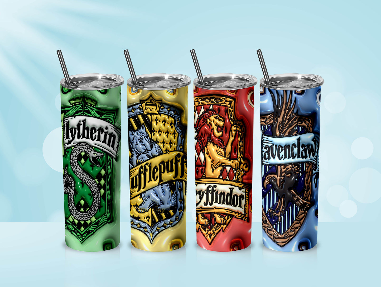 3D Inflated Magic House Tumbler Wrap PNG, HP Tumbler Sublimation, Wizard Tumbler Png, 20oz Skinny Tumbler Png, Magic Wrap, Png Download