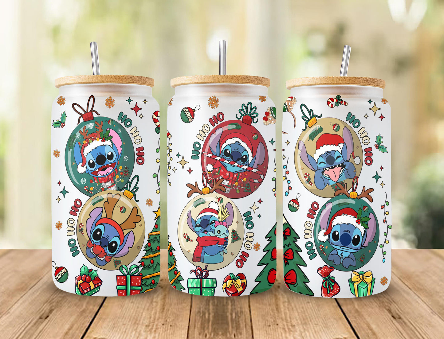 Christmas 16oz libbey can Cartoon PNG, 16oz Glass Can Wrap, 16oz Libbey Can Glass, Christmas Tumbler Wrap, Full Glass Can Wrap