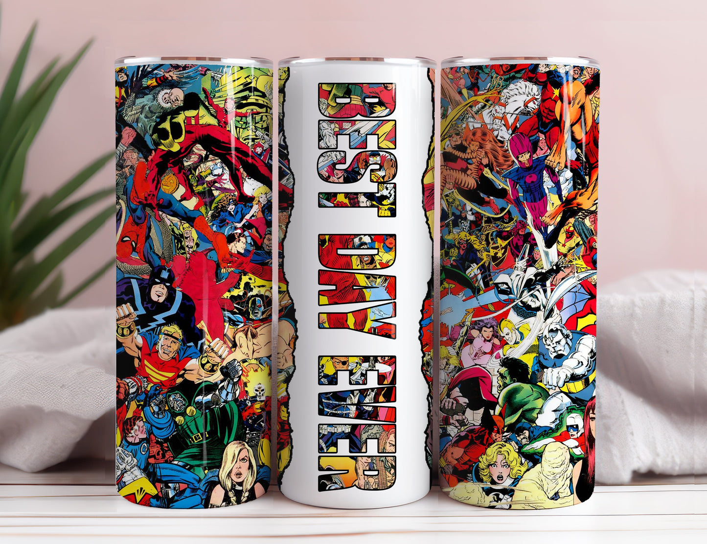 Super Heroes Design 20oz Tumbler Wrap, Heroes 20oz skinny tumbler Sublimation Wrap PNG 3