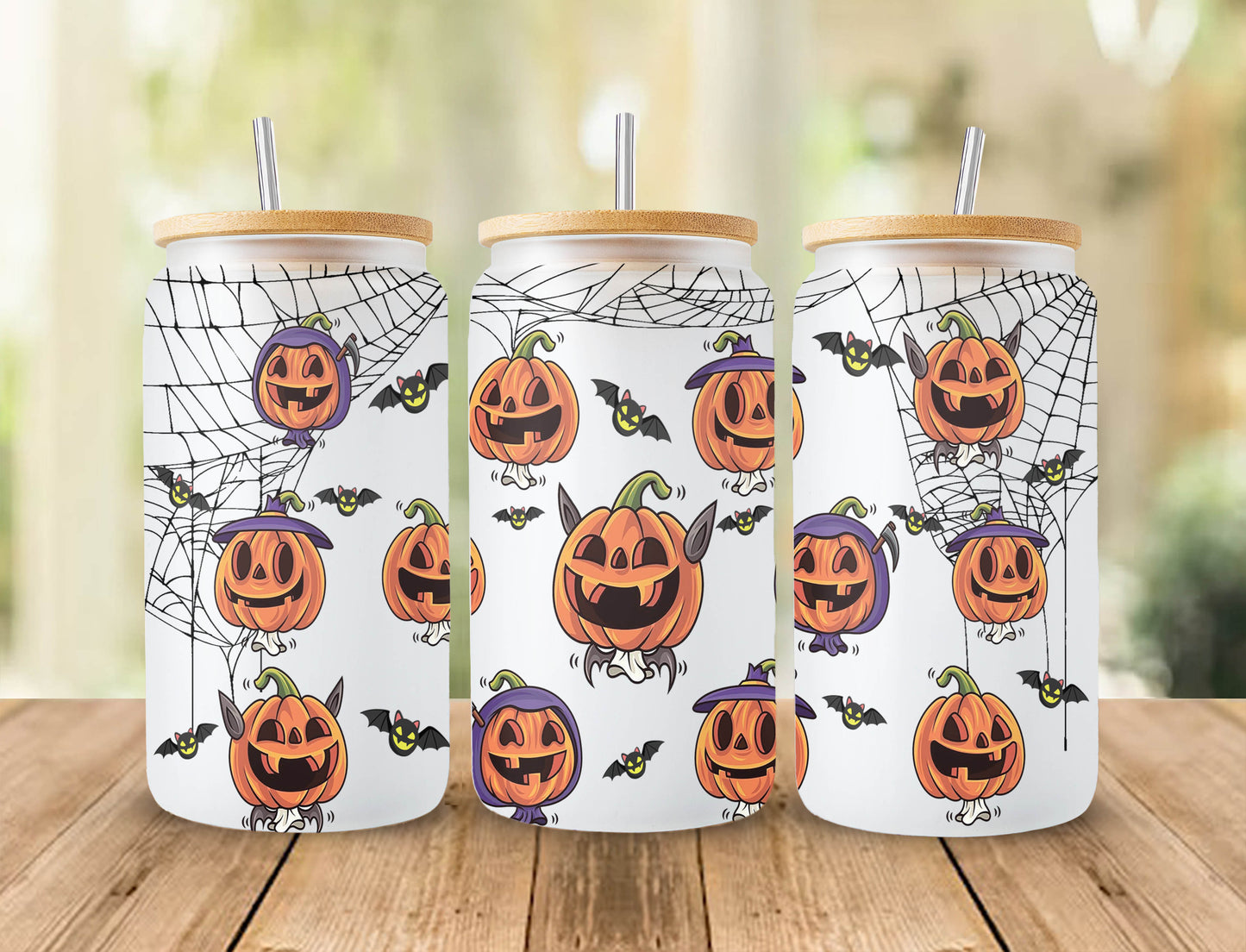 Pumpkin Jack Libbey Can Glass PNG, Pumpkin King Full Wrap For Libbey Can Shaped Beer Glass 16oz, Halloween Cup PNG, Files For Cricut