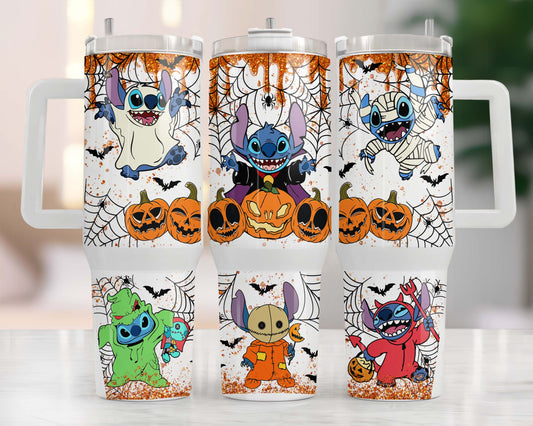 Cartoon Characters 40oz Tumbler Wrap Png, Cartoon 2 pieces 40 oz Tumbler Png, Halloween Cartoon Tumbler 40oz Png Sublimation Designs - VartDigitals