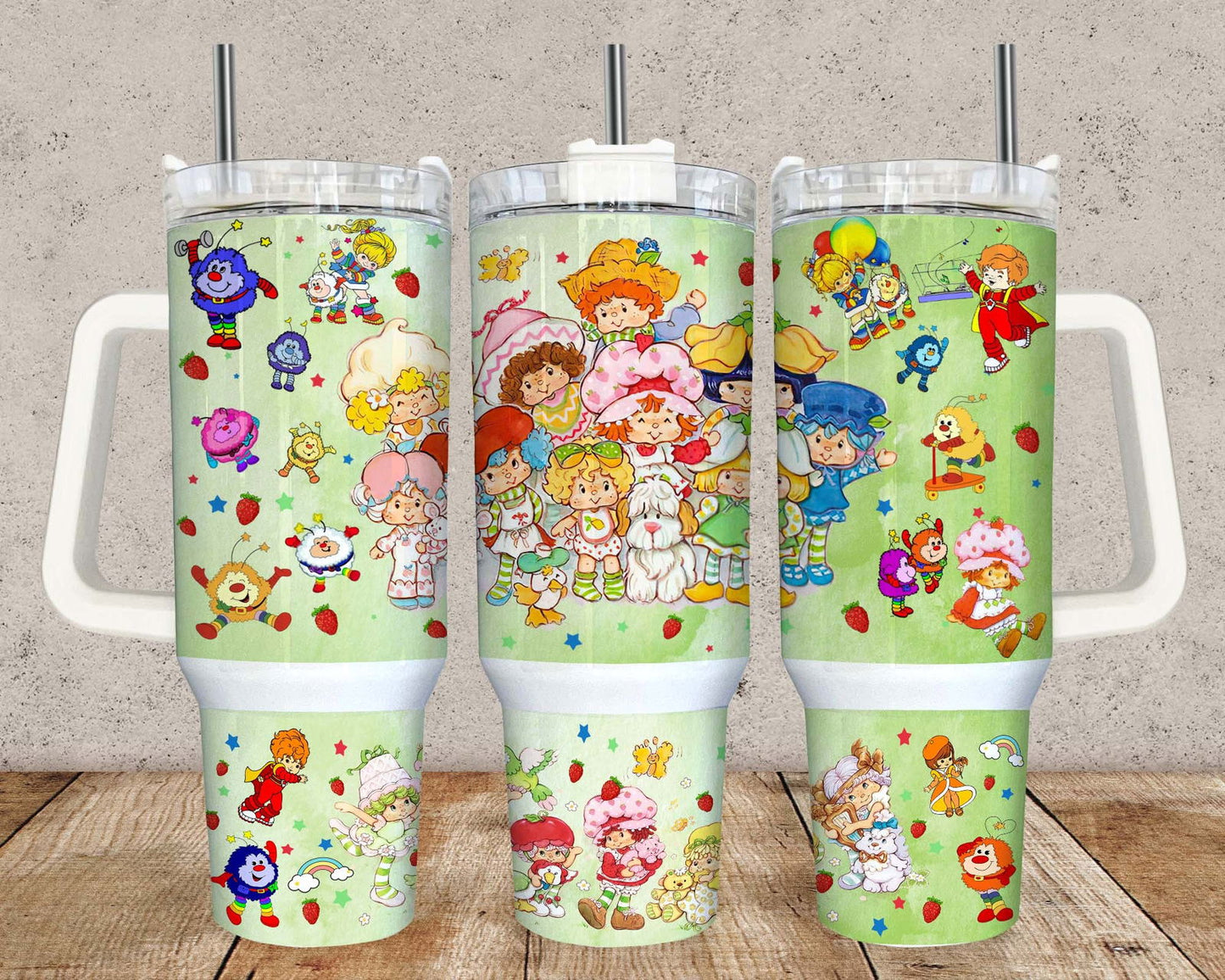 Cartoon 80's Baby 40oz Tumbler Wrap, Quencher Tumbler Png Download, I love 80s Tumbler Wrap, Full Tumbler Wrap, Cartoon Tumbler PNG 1