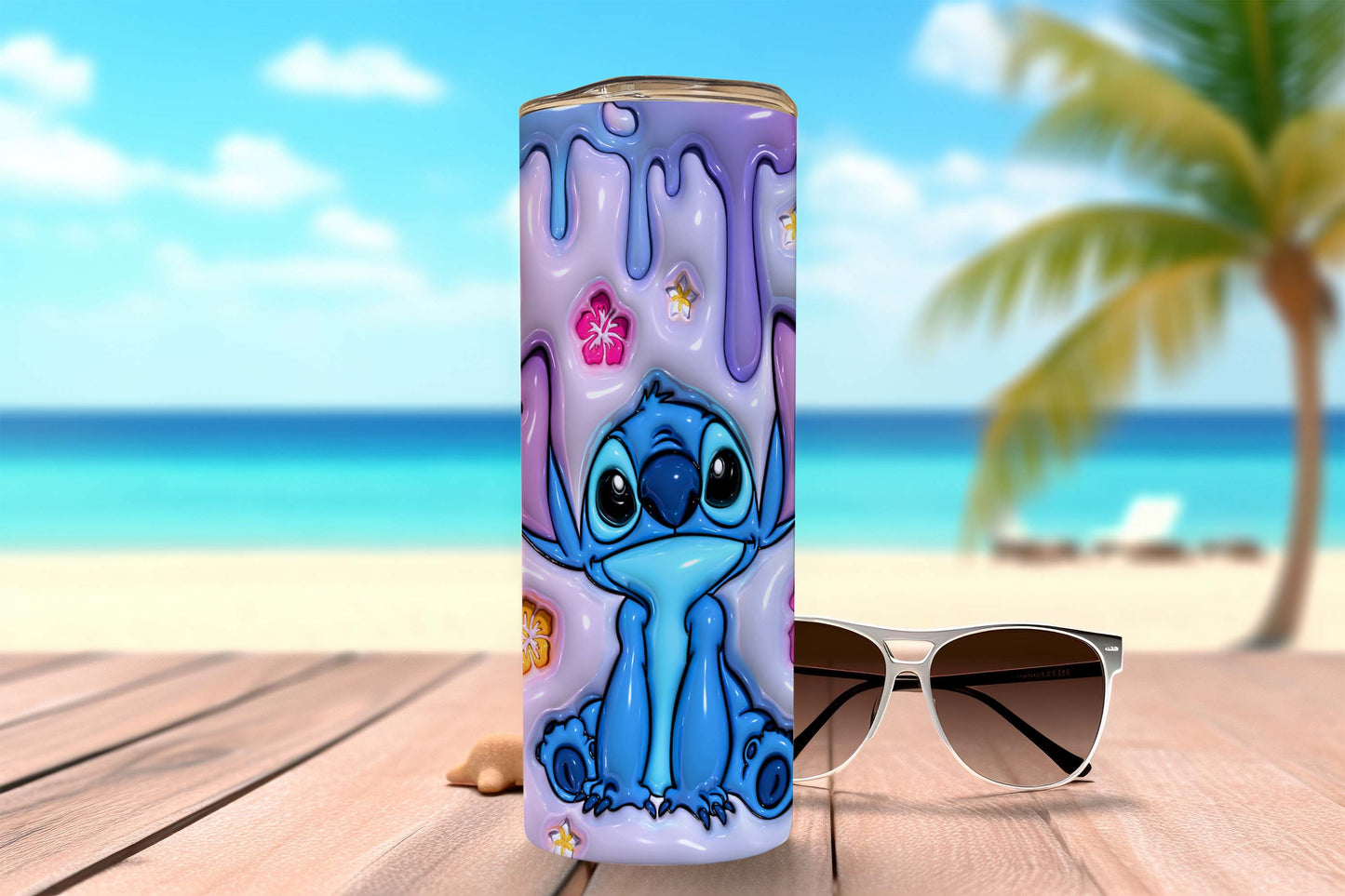 Inflated Stitch Tumbler Design Png 3D Stitch Tumbler Wraps 20oz Skinny Sublimation Digital Downloads 3D Puffy Stitch Design Sublimation Png - VartDigitals