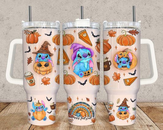 Cartoon Characters 40oz Tumbler Wrap Png, Cartoon 2 pieces 40 oz Quencher Tumbler Png, Halloween Cartoon Tumbler 40oz Png Sublimation Designs