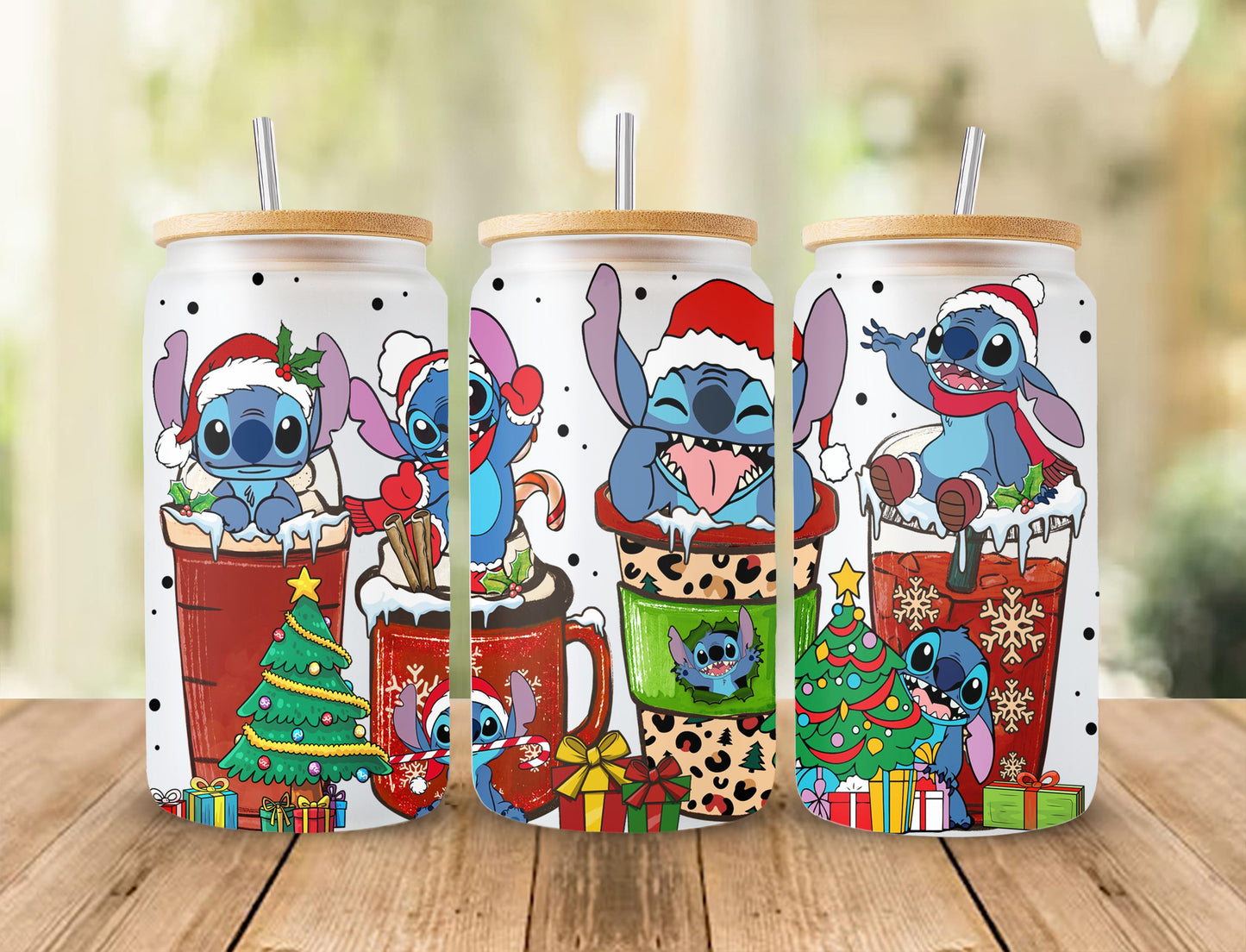 Christmas 16oz libbey can Cartoon PNG, 16oz Glass Can Wrap, 16oz Libbey Can Glass, Christmas kids Tumbler Wrap, Full Glass Can Wrap