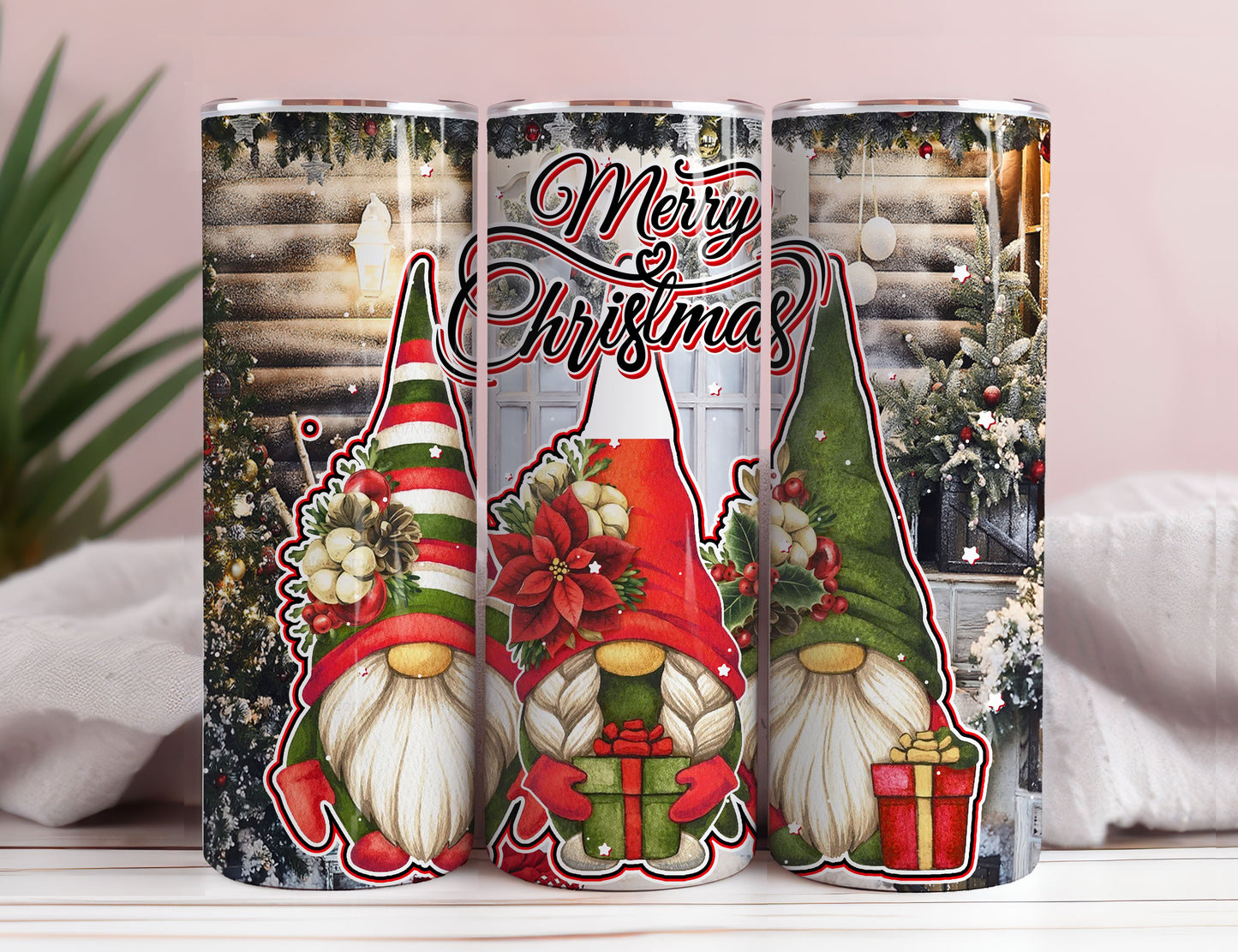 Gnome Tumbler Wrap Bundle, 20oz Skinny Tumbler Wrap PNG