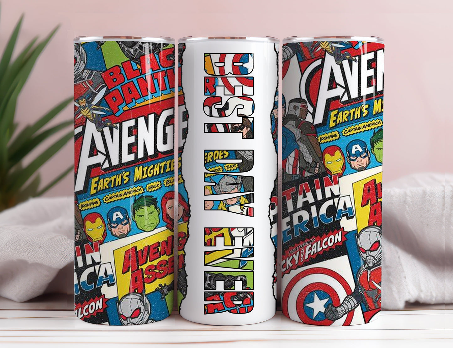 Super Heroes Design 20oz Tumbler Wrap, Heroes 20oz skinny tumbler Sublimation Wrap PNG 4