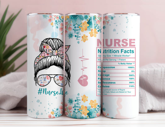 Nurse 20 oz skinny tumbler png sublimation design download, Nurse tumbler wrap png, 20 oz tumbler designs, tumbler png download 4