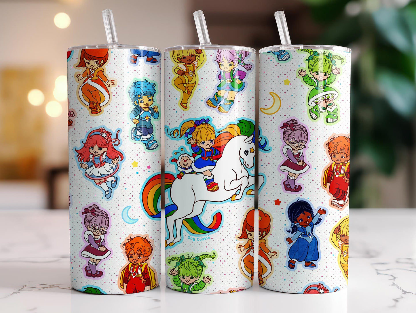 Strawberry Cartoon 20oz Skinny Tumbler, Cute Tumbler, Strawberry Tumbler, Full Tumbler Wrap, Tumbler Png Sublimation 4