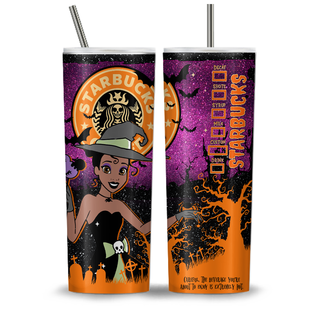 Princess Halloween Starbucks 20oz Tumbler Wrap, Princess Tumbler Png, Ariel Png, Beauty And The Beast, Trick Or Treat, Spooky Vibes  (11 PNG Files)