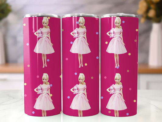 Barbie Tumbler Wrap, 20oz Straight Skinny Wrap, Sublimation Design, Cartoon Tumbler Design, Digital Download - PNG 52 - VartDigitals