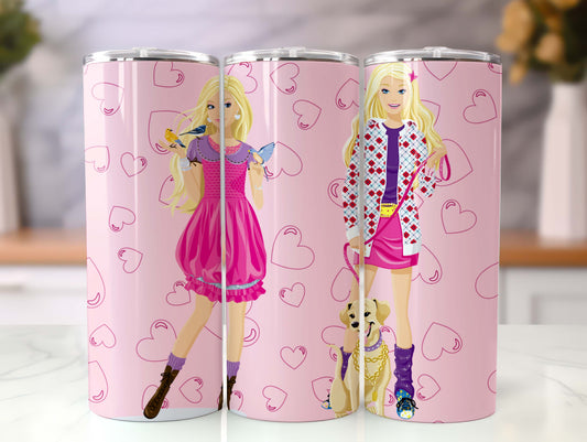 Barbie Tumbler Wrap, 20oz Straight Skinny Wrap, Sublimation Design, Cartoon Tumbler Design, Digital Download - PNG 53 - VartDigitals