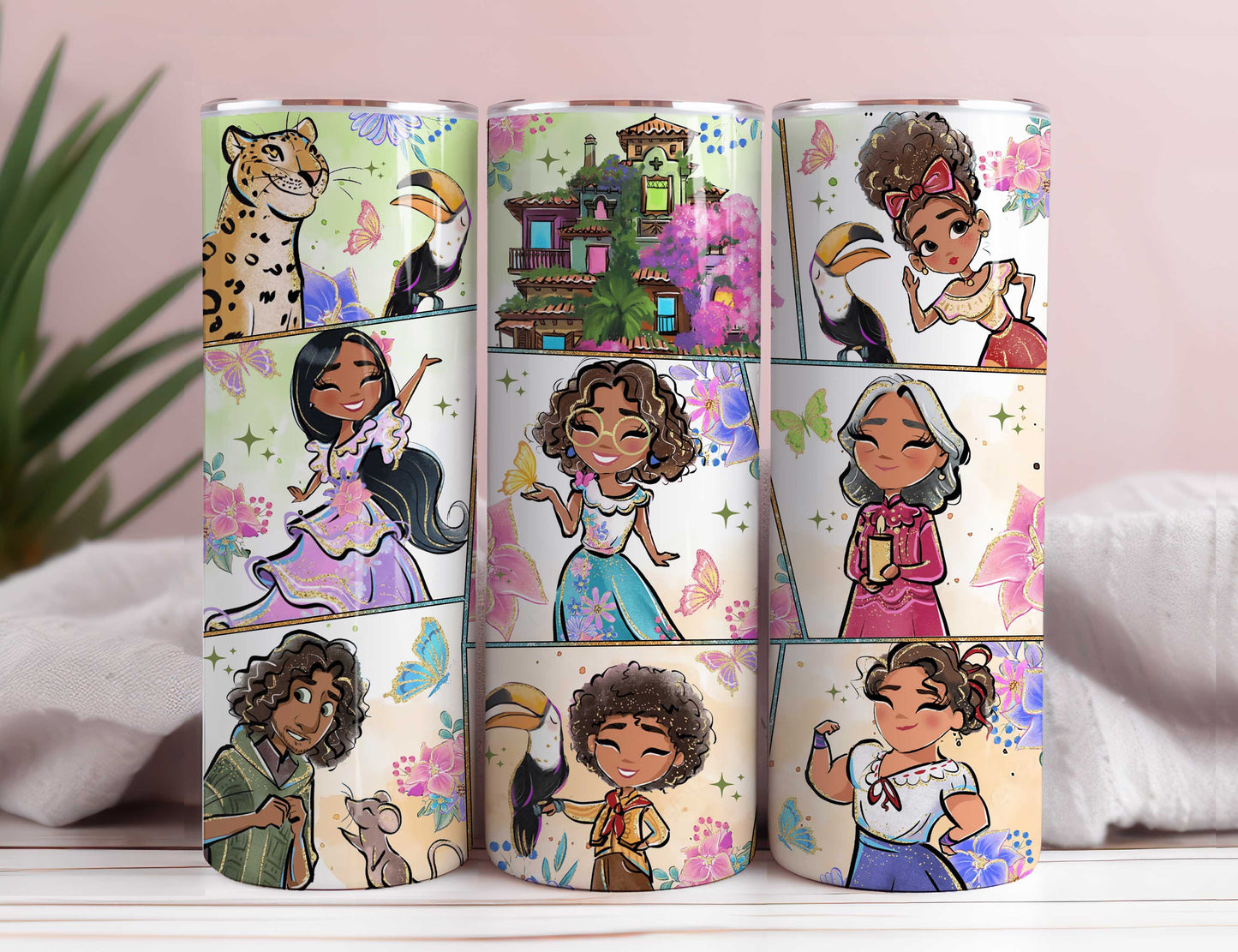 Encanto Tumbler Wrap PNG, 20oz Skinny Straight Wrap, Encanto Tumbler Design, Madrigal Family, Encanto Characters, Mirabel Madrigal