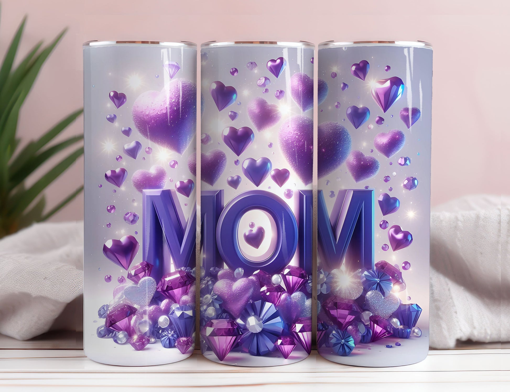 LOVE MOM 20oz Skinny Tumbler Wrap, Sublimation Design, Digital Download PNG,Mom Tumbler Wrap PNG 9 - VartDigitals