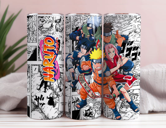 Anime Manga 20oz Skinny Tumbler Sublimation Designs, Cartoon Movies for StraightTapered Tumbler PNG, Cartoon Characters Tumbler Wrap PNG 2 - VartDigitals