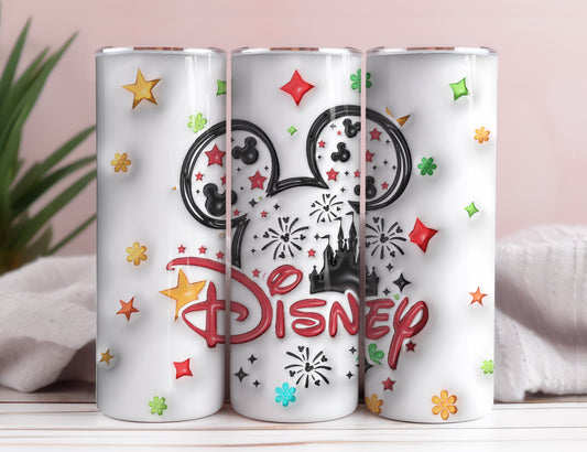 Inflated Mickey Tumbler Wrap Png 3D Tumbler Design Skinny Sublimation Digital Download 3D Sublimation Walt Disney Design Tumbler Wrap 13 - VartDigitals