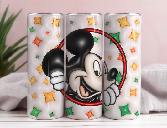 Inflated Mickey Tumbler Wrap Png 3D Tumbler Design Skinny Sublimation Digital Download 3D Sublimation Walt Disney Design Tumbler Wrap 21 - VartDigitals