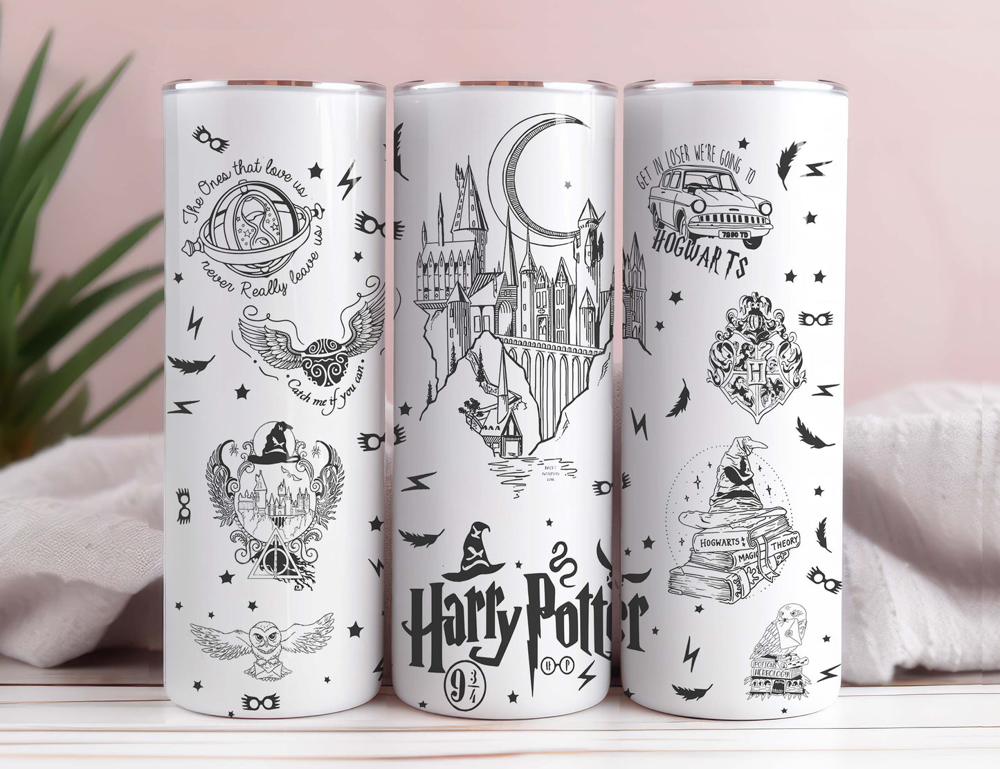 Magic 20oz Tumbler Wrap PNG, HP Skinny Tumbler Sublimation, Wizard Tumbler Png, Poterhead Tumbler Png, Harry Magic