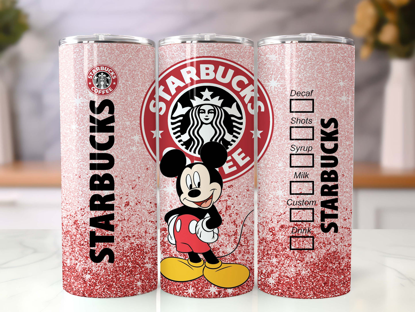 Bundle 20 oz Mickey and Friends Starbucks Tumbler Wrap, Mickey Minnie Tumbler PNG, Baby Yoda Tumbler,Pooh Coffee Tumbler Sublimation