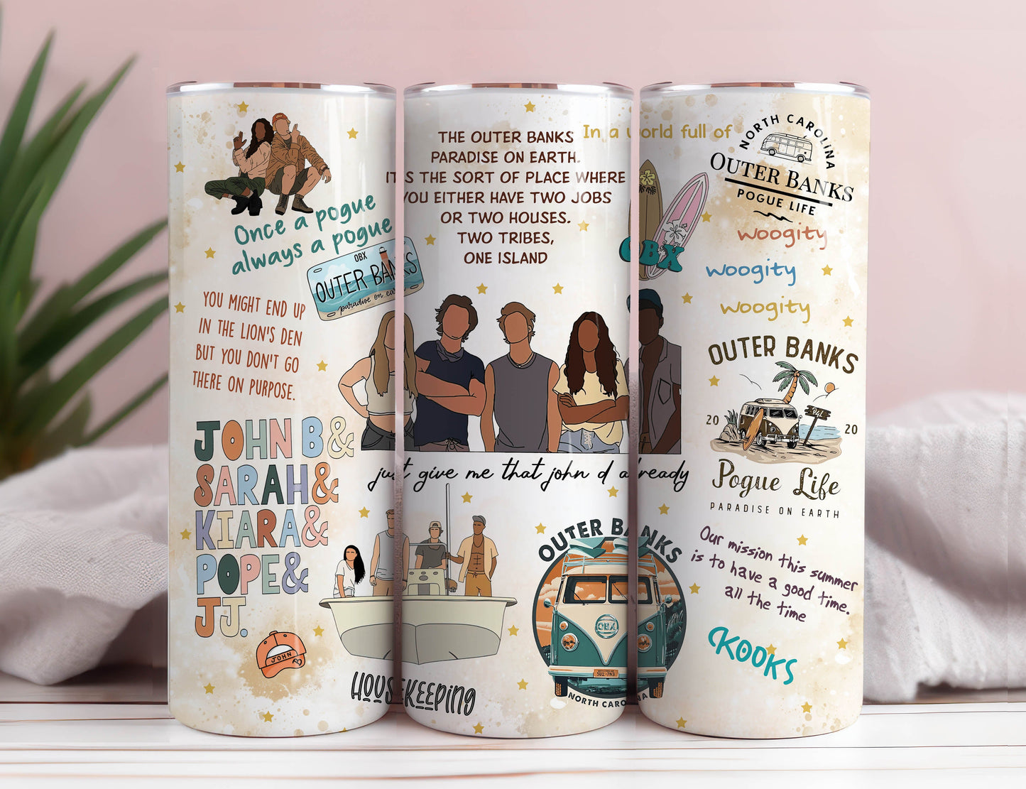 Outer Banks Pogue Life Tumbler Wrap, Paradise On Earth Tumbler, Outer Banks Skinny Tumbler, 20oz Skinny Straight, Retro Outer Banks Wrap - VartDigitals