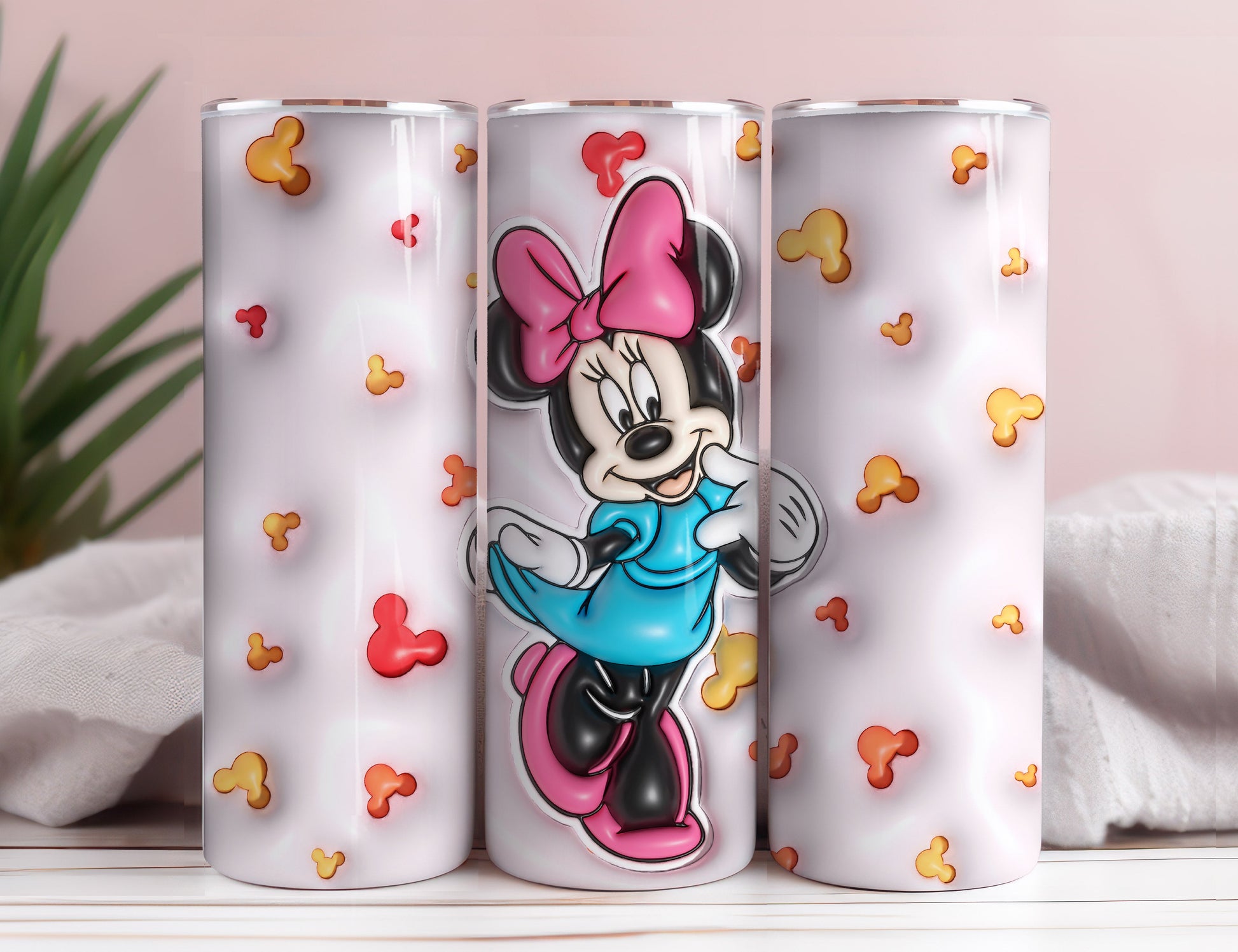 Inflated Mickey Tumbler Wrap Png 3D Tumbler Design Skinny Sublimation Digital Download 3D Sublimation Walt Disney Design Tumbler Wrap 16 - VartDigitals