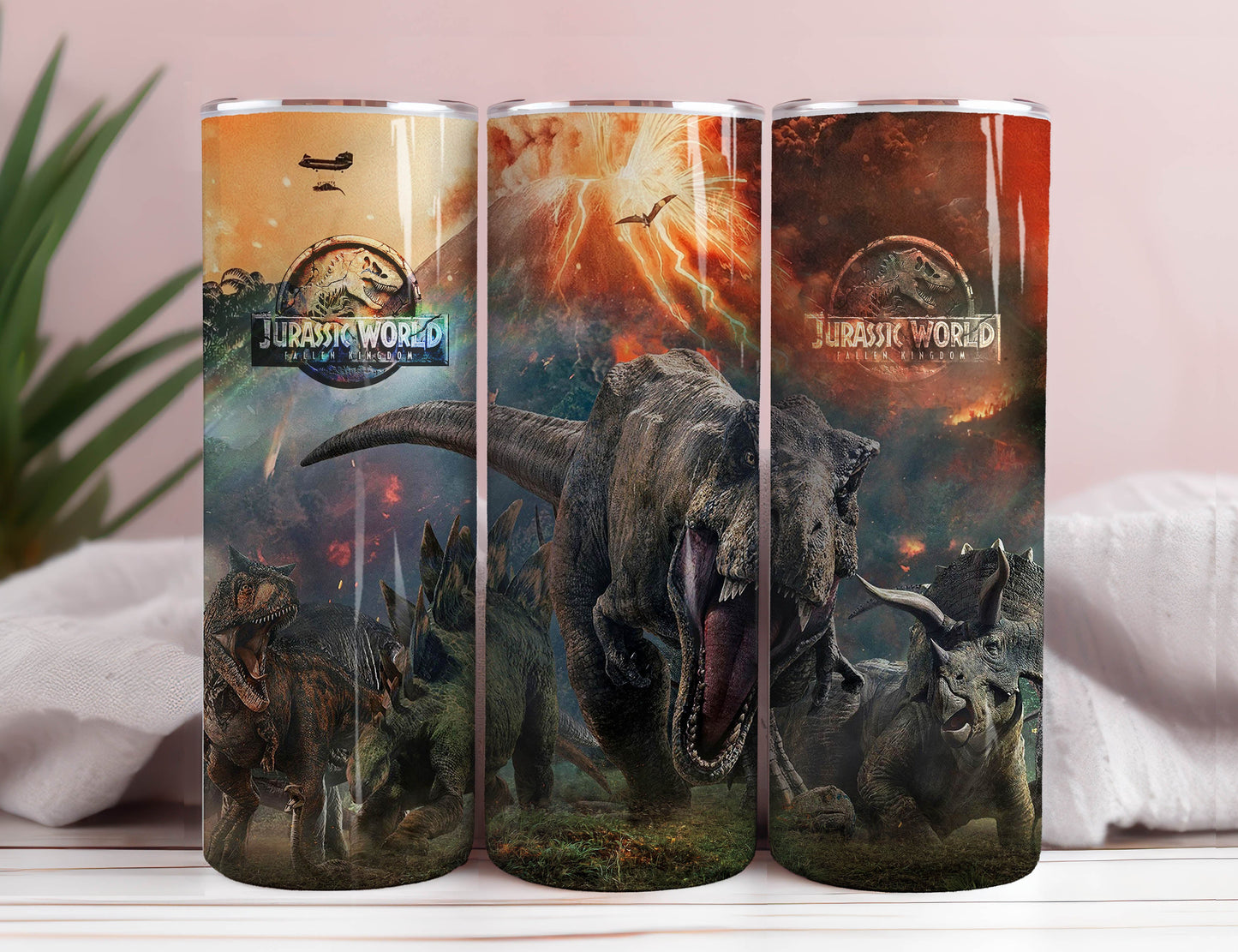 Dinosaur 20oz Skinny Tumbler Wrap PNG, Sublimation Designs Downloads, Sublimate Design Template, PNG digital