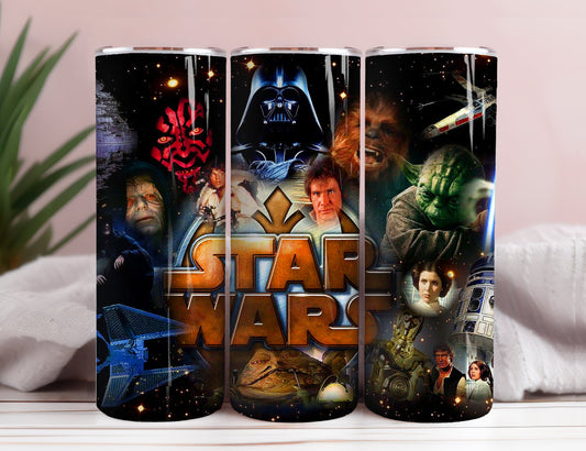 Star Wars Tumbler Wrap, 20 oz Skinny Tumbler Sublimation Design, Tumbler Wrap Design, Instant Digital Download PNG 5