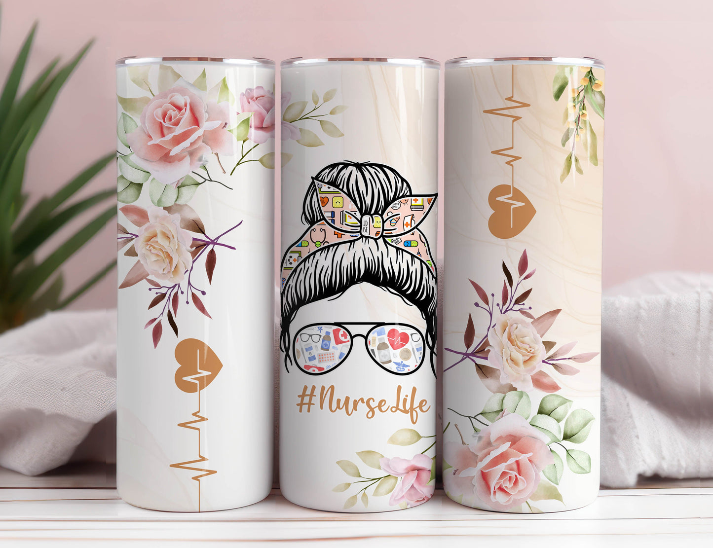 Nurse 20 oz skinny tumbler png sublimation design download, Nurse tumbler wrap png, 20 oz tumbler designs, tumbler png download 5