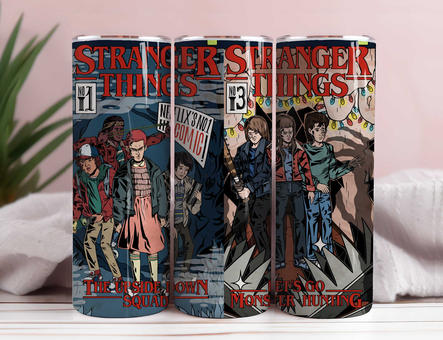 Bundle Horror Characters 20oz Skinny Tumbler Sublimation Designs Newspaper Horror Bundle Png Tumbler Straight Digital Download 6