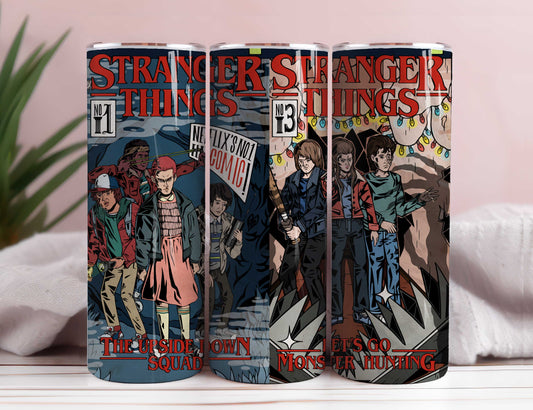 Bundle Horror Characters 20oz Skinny Tumbler Sublimation Designs Newspaper Horror Bundle Png Tumbler Straight Digital Download 6