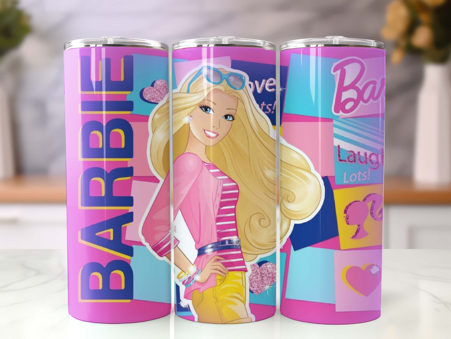 Barbie Tumbler Wrap, 20oz Straight Skinny Wrap, Sublimation Design, Cartoon Tumbler Design, Digital Download - PNG 7 - VartDigitals