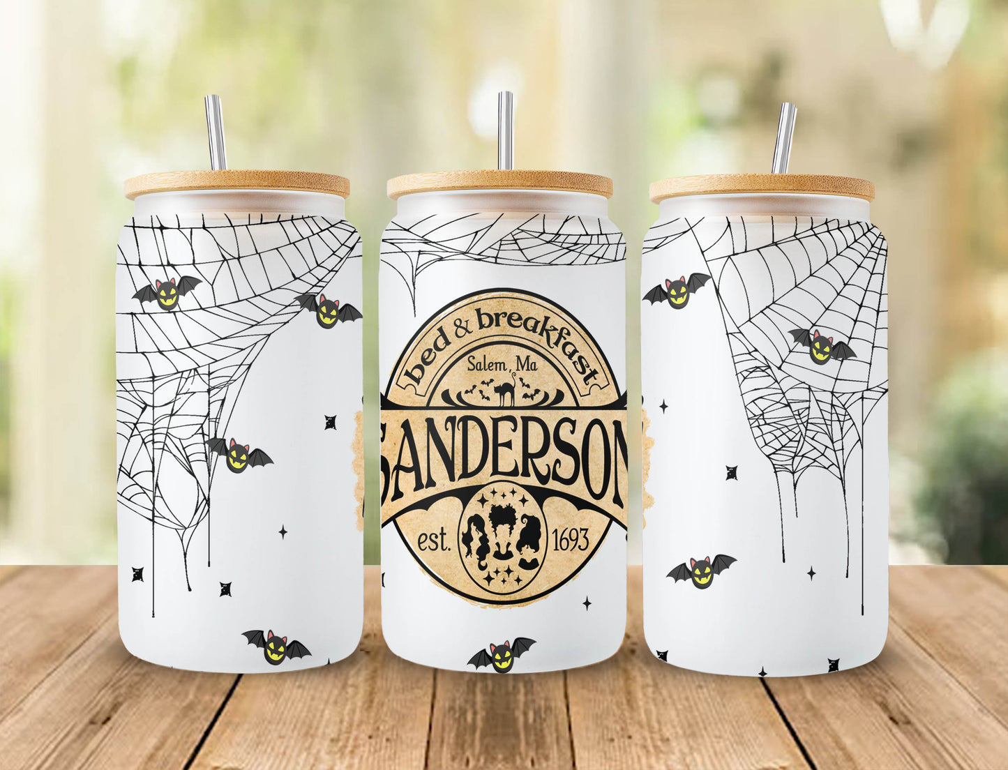 Sanderson Sisters 16oz Libbey Glass Can Tumbler Sublimation Design, Apothecary Png, Witchy Vibes, Can Tumbler Design PNG Digital Download 8