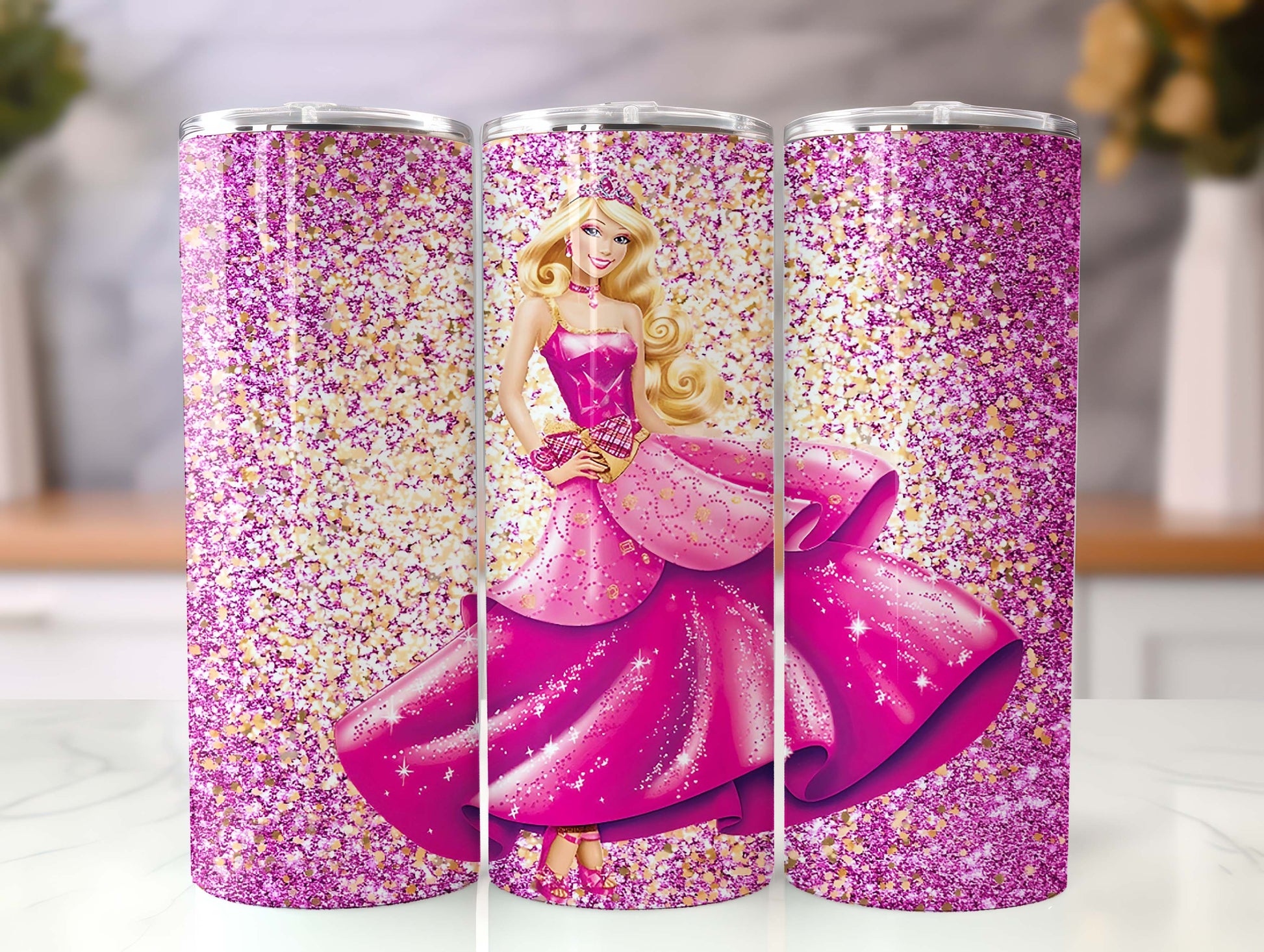 Barbie Tumbler Wrap, 20oz Straight Skinny Wrap, Sublimation Design, Cartoon Tumbler Design, Digital Download - PNG 8 - VartDigitals