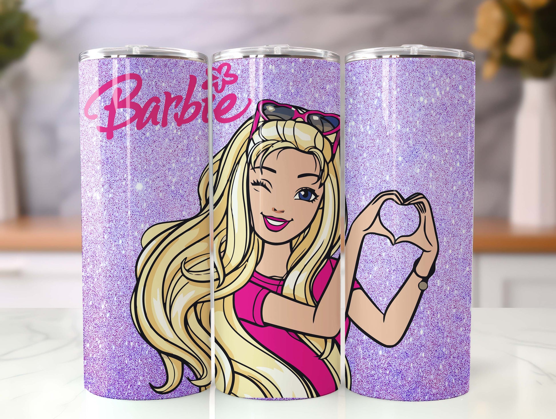 Barbie Tumbler Wrap, 20oz Straight Skinny Wrap, Sublimation Design, Cartoon Tumbler Design, Digital Download - PNG 9 - VartDigitals