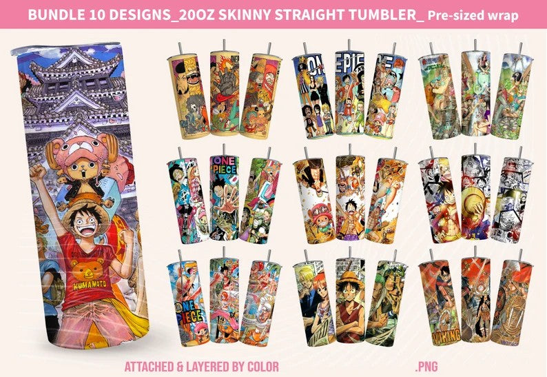 Big Bundle Cartoon Tumbler, Comics Tumbler, 20oz Skinny Straight,Cartoon Comics tumbler,Anime Tumbler wrap Sublimation,Comics sublimation