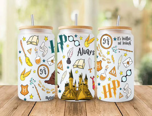Wizard 16oz Libbey png, Magic Libbey Glass PNG, 16oz Can Glass PNG, Magic Can Glass Full Wrap png, 16oz Wizard Glass png, Can Glass Wrap PNG