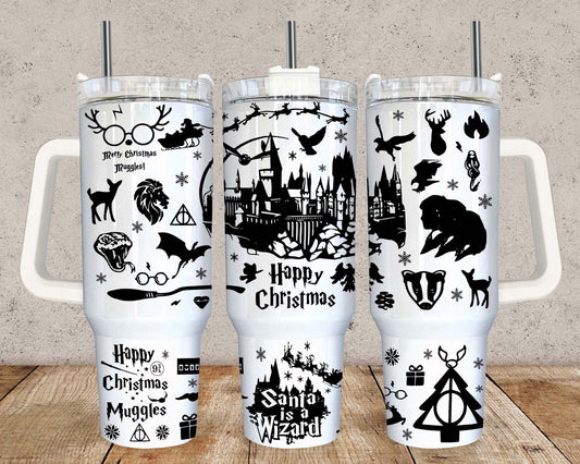 Wizard 40 oz Tumbler Wrap SVG PNG, HP Quencher Tumbler Sublimation, Wizard Tumbler Png, HP Tumbler Png, Digital Download