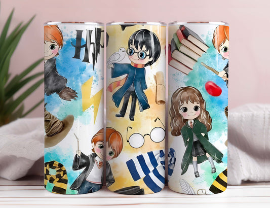 Harry Magic 20oz Tumbler, HP Tumbler Png, 20oz Skinny Straight, HP Tumbler Wrap, Full Tumbler 1 Wrap, Sublimation Print, Digital Instant Download