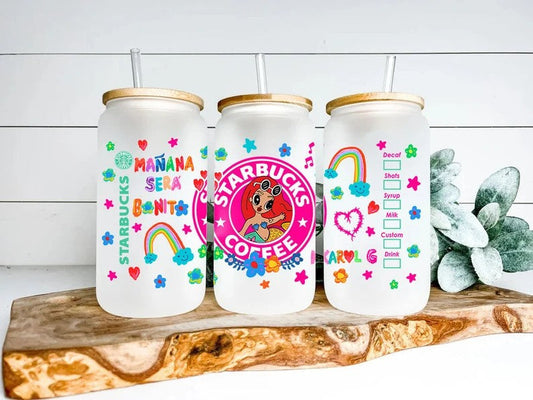 Karol G Mañana Será Bonito 16oz Tumbler & Glass Wrap PNG - VartDigitals