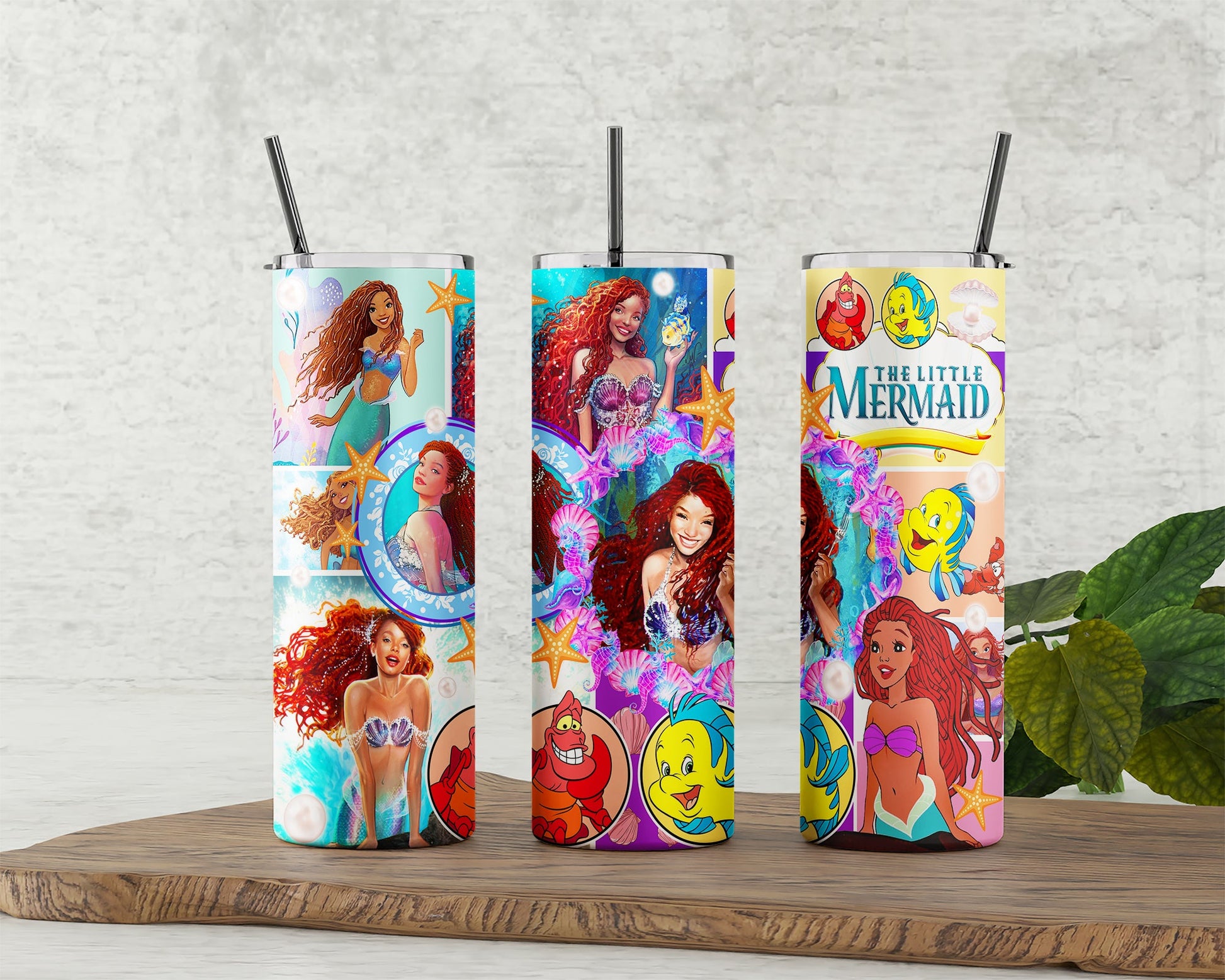 Mermaid Tumbler Wrap, Little Mermaid Tumbler, 20oz Skinny Tumbler, Full Tumbler Wrap, Princess Tumbler Wrap, Cartoon Tumbler, Ariel Tumbler - VartDigitals