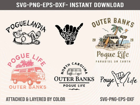 Outer Banks Pogue Life Svg, Paradise On Earth Svg, Outer Banks Svg, Outer Banks Friends Svg, Retro Png Svg, Svg file, Svg, Eps, Png, Dxf - VartDigitals