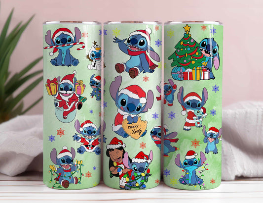 Cartoon Christmas 20oz Tumbler Wrap, Cartoon Design Tumbler, Full Tumbler Wrap, Christmas 3D Wrap, Sublimation Design, Png Download