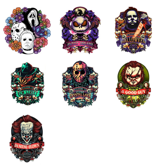 Halloween Horror Characters PNG Bundle, scary Movies Characters, Spooky Season Sublimation Digital Printing Digital File