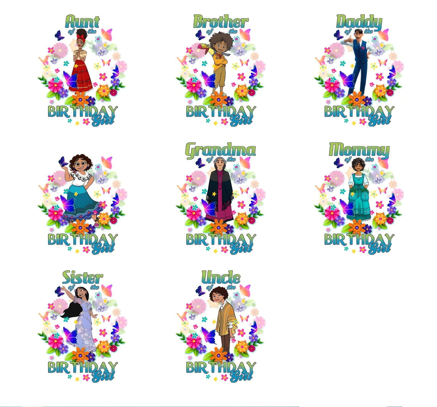 Bundle Family Birthday Girl Png, Birthday Png, Png Images Digital 300dpi