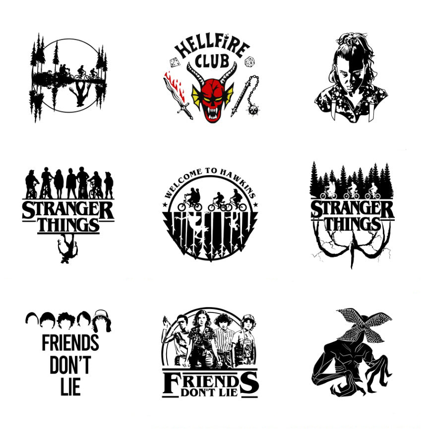 Stranger Things SVG, Eleven SVG, Friends Dont Lie SVG, Upside Down Svg, Files for Cricut Silhouette, Cut Files, Digital Download,Png, svg